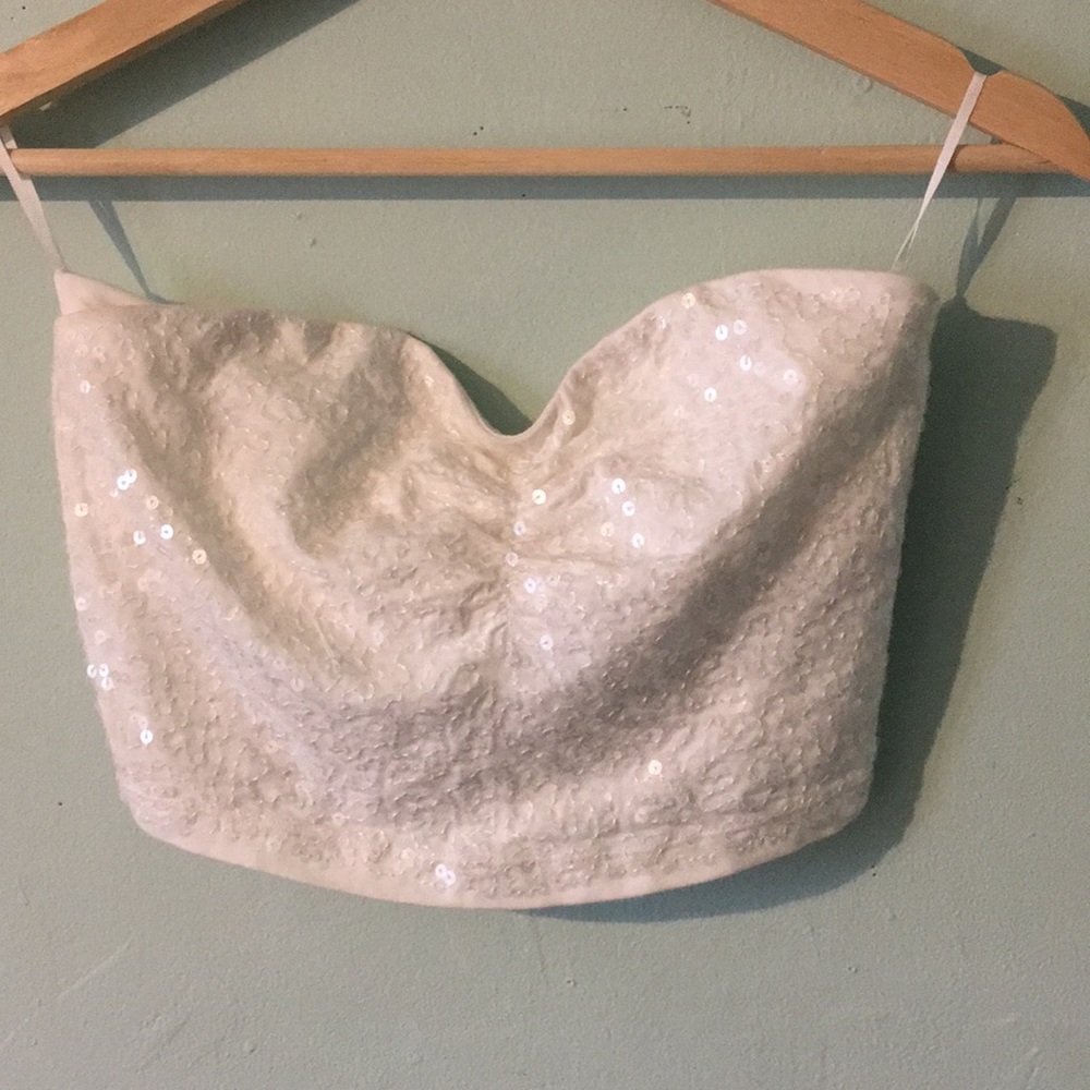 ❌SOLD❌Express Sequins Bandeau / Crop Top